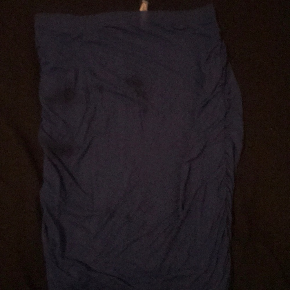 Blue pencils skirt